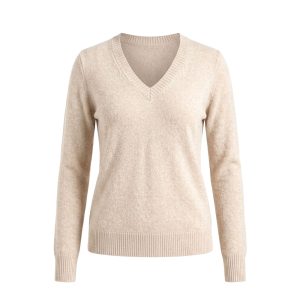 Sweater cuello v manga larga