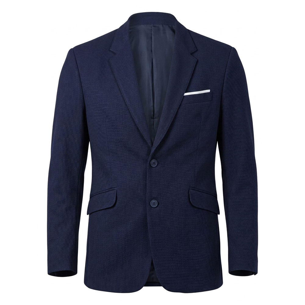 Blazer sastre texturizado con pañuelo decorativo