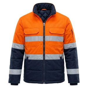 Chaqueta industrial acolchada alta visibilidad