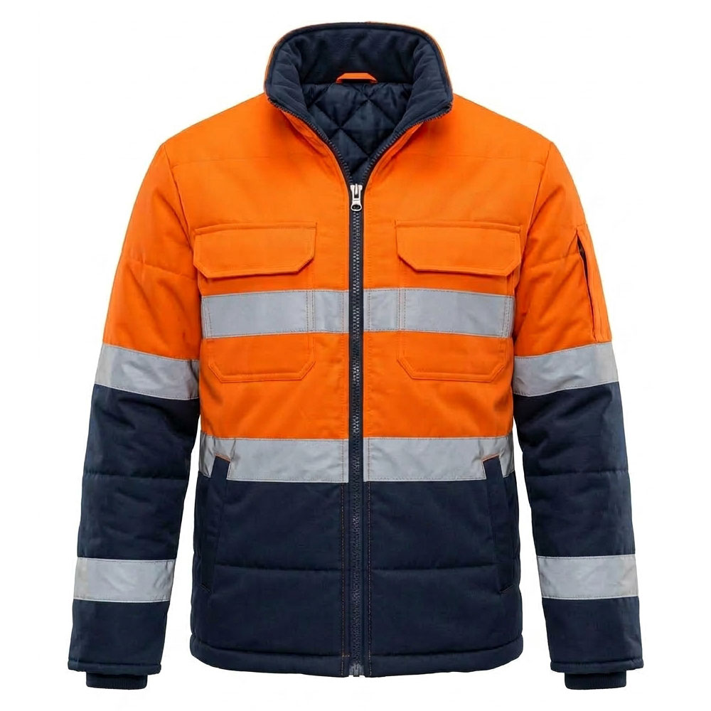 Chaqueta industrial acolchada alta visibilidad
