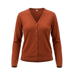 Cardigan tejido cuello v